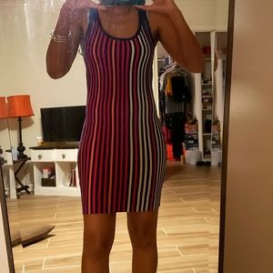 Knit dress, multi color, small